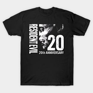 Resident Evil - 20th Anniversary With Anniversary Text T-Shirt